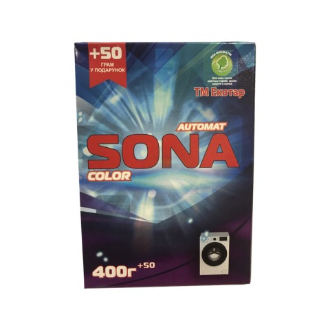 Пральний порошок для машинного прання Sona 400гр. Color шт.